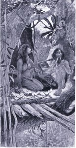 先史時代の中国の木の住人 作： Henry Charles Seppings Wright